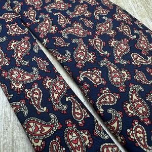 Vintage‎ JG Hook Tie Mens Red Blue 100% Silk Paisley Necktie